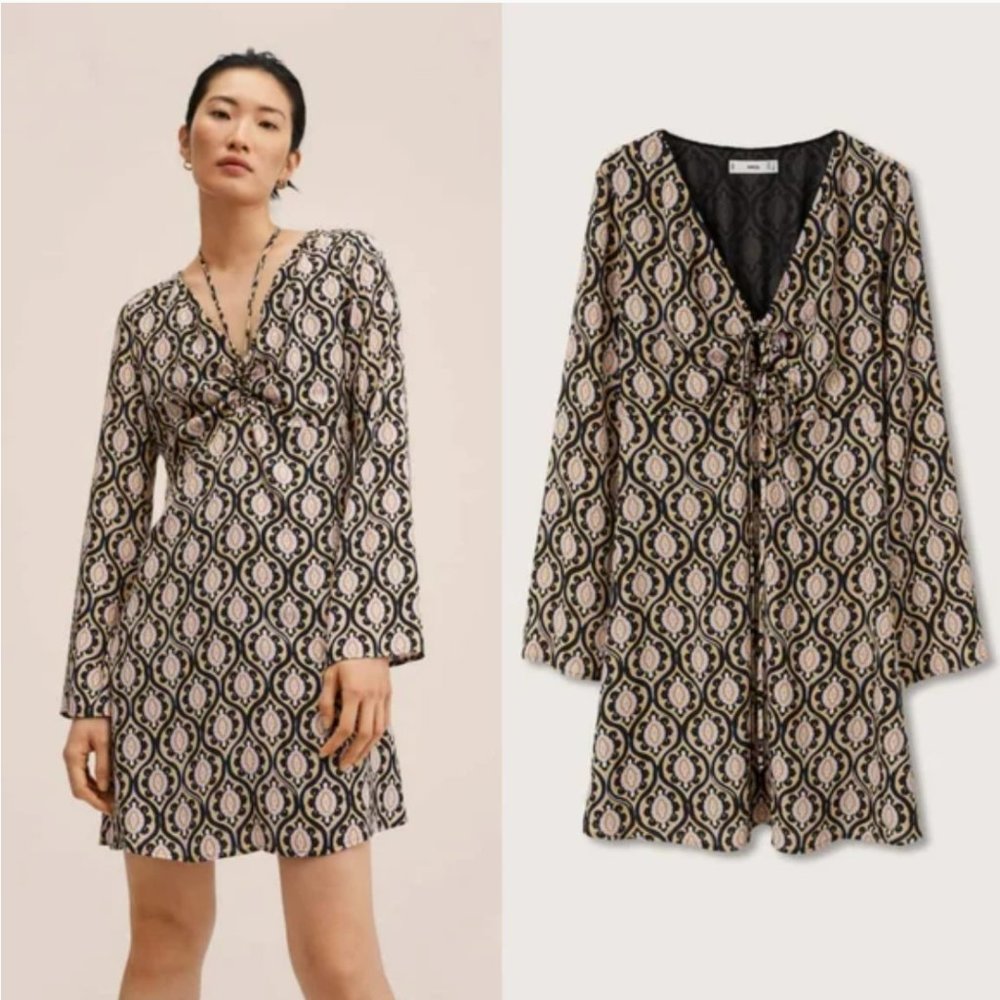 MANGO Flowy printed dress SIZE 6